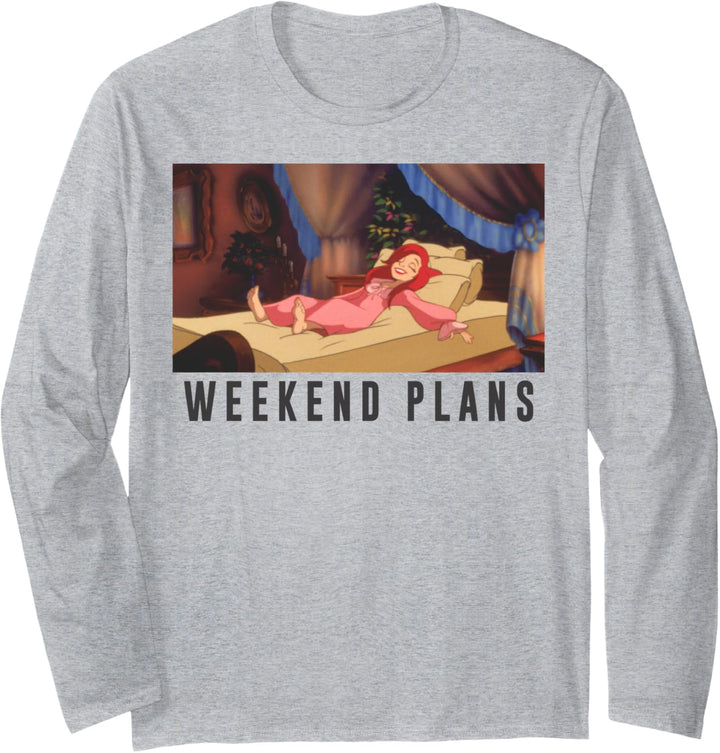 Disney The Little Mermaid Ariel Weekend Plans Meme Langarmshirt