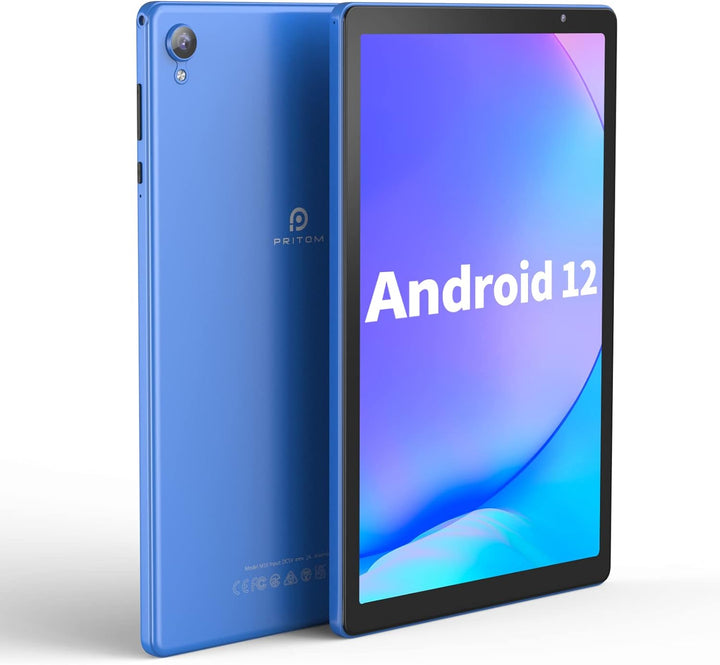 PRITOM 10 Inch Android 12 Tablet, 6000 Mah, 32 GB ROM, Expandable to 512 GB, Quad Core Processor, 10