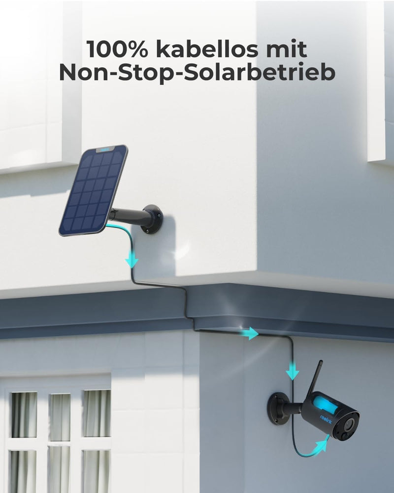 Reolink 2K 3MP Überwachungskamera Aussen Akku, Solar WALN IP Kamera Outdoor mit Person/Fahrzeugerken