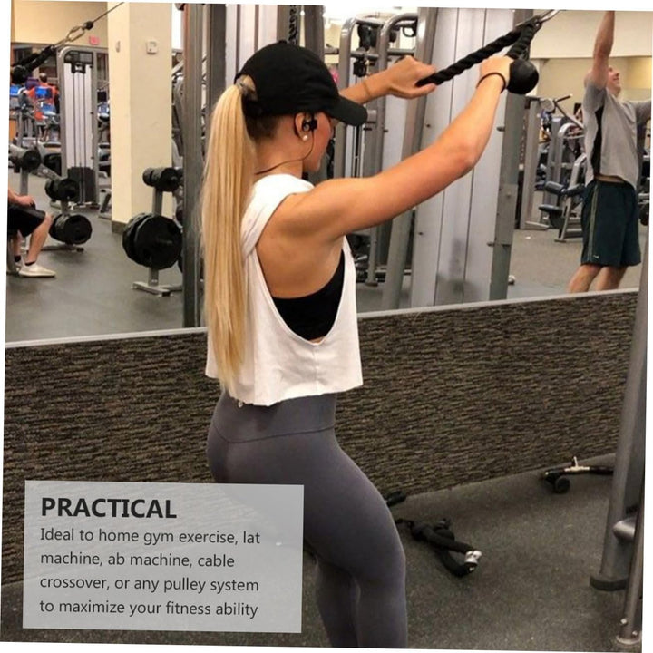 BESPORTBLE Trizepsseil Mit Doppelgriff Zugseil Aus Stahl Für Fitnesstraining Kompatibel Mit Kabelzug