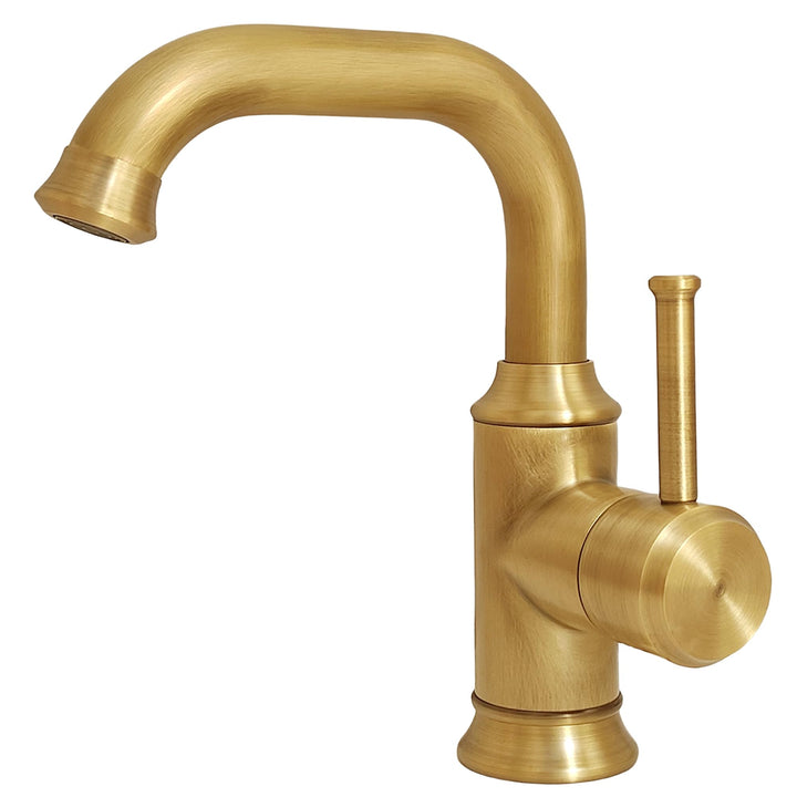 Wasserhahn Bad Antik Messing, Retro 360° Schwenkbar Waschtischarmatur,Einhebel Mischbatterie Waschbe