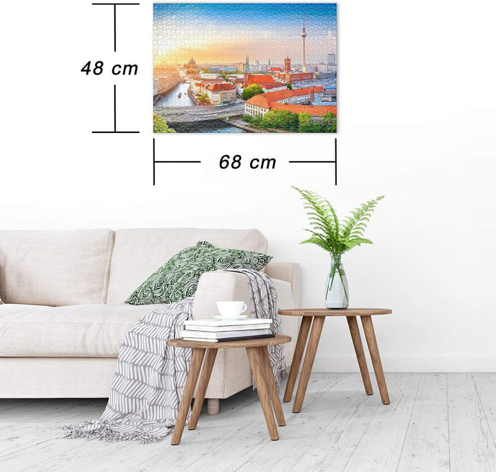 Ulmer Puzzleschmiede - Puzzle „Berlin City“ - Klassisches 1000 Teile Städte-Puzzle, Made in Germany