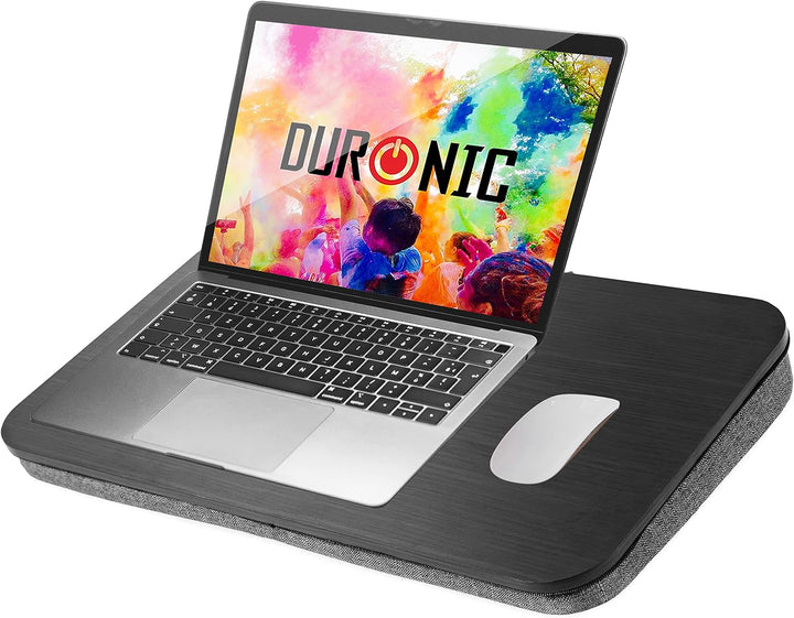 Duronic DML412 Laptopständer | Ergonomischer Laptop Tisch mit Kissen | Laptop Halterung mit Schaumst