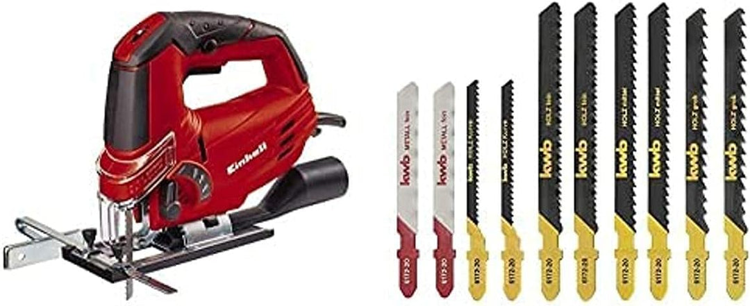 Einhell Stichsäge TC-JS 85 (620 W, max. 85 mm, 45° Schrägschnitt, Hubzahlregelung, 4-Stufen Pendelhu