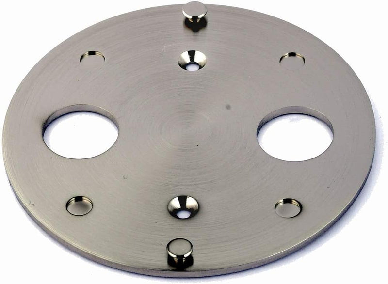 Barigo Quarz-Uhr, 10,2 cm, schwarzes Zifferblatt mit Wandplatte, Nickel (Teil 