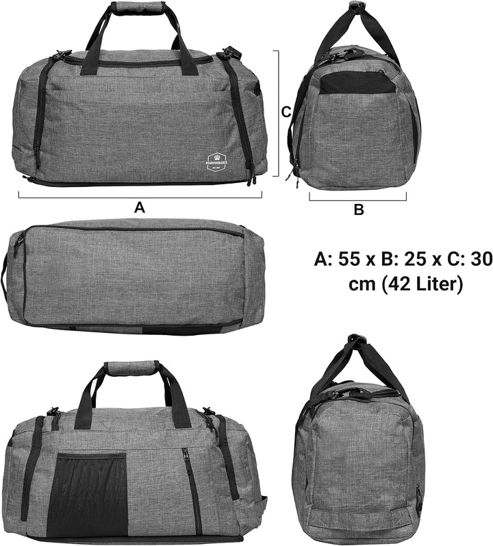 Ultimate Sportbag | nachhaltige Sporttasche mit Schuhfach & Nassfach mit Rucksackfunktion für Herren