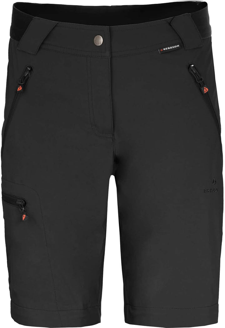 Bergson TESSE Zipp-Off | Damen Softshellhose - Bermuda Zipp Off, elastischer Comfort Bund, leicht, r