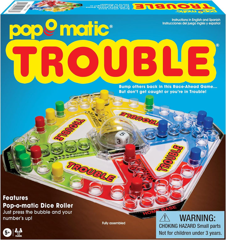 Winning Moves Games 1176 WIN1176 Classic Trouble Brettspiel, Mehrfarbig, Extra Wide
