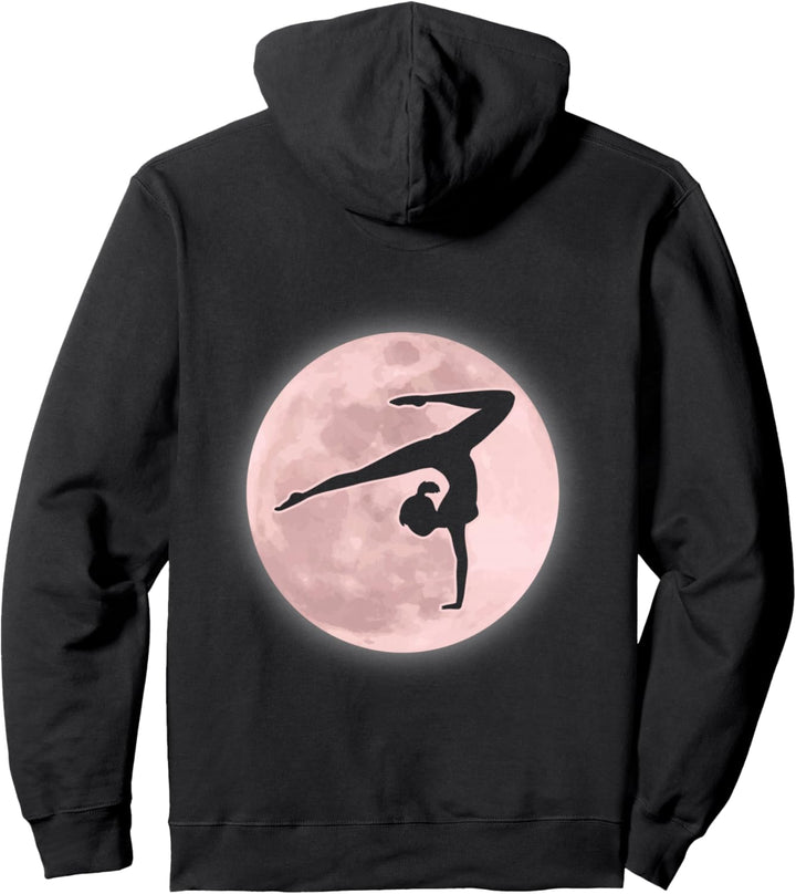 Turnerin Handstand Im Mond, Kunstturnen Akrobatik Turnen Pullover Hoodie