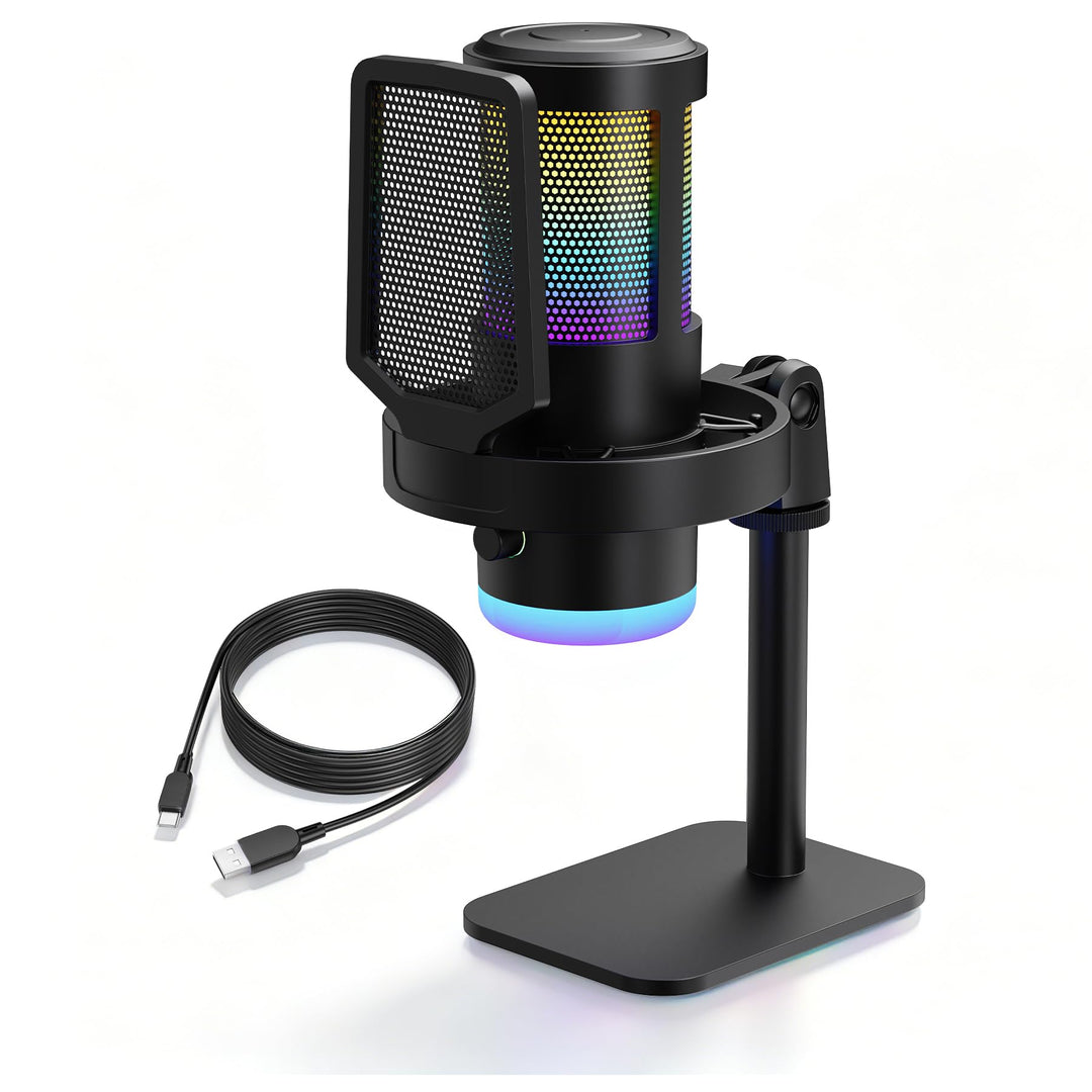 9.4’’ USB Gaming Mikrofon pc, Noise Cancellation Dynamisch Microphone | 192 kHz/24bit Sampling Rate|