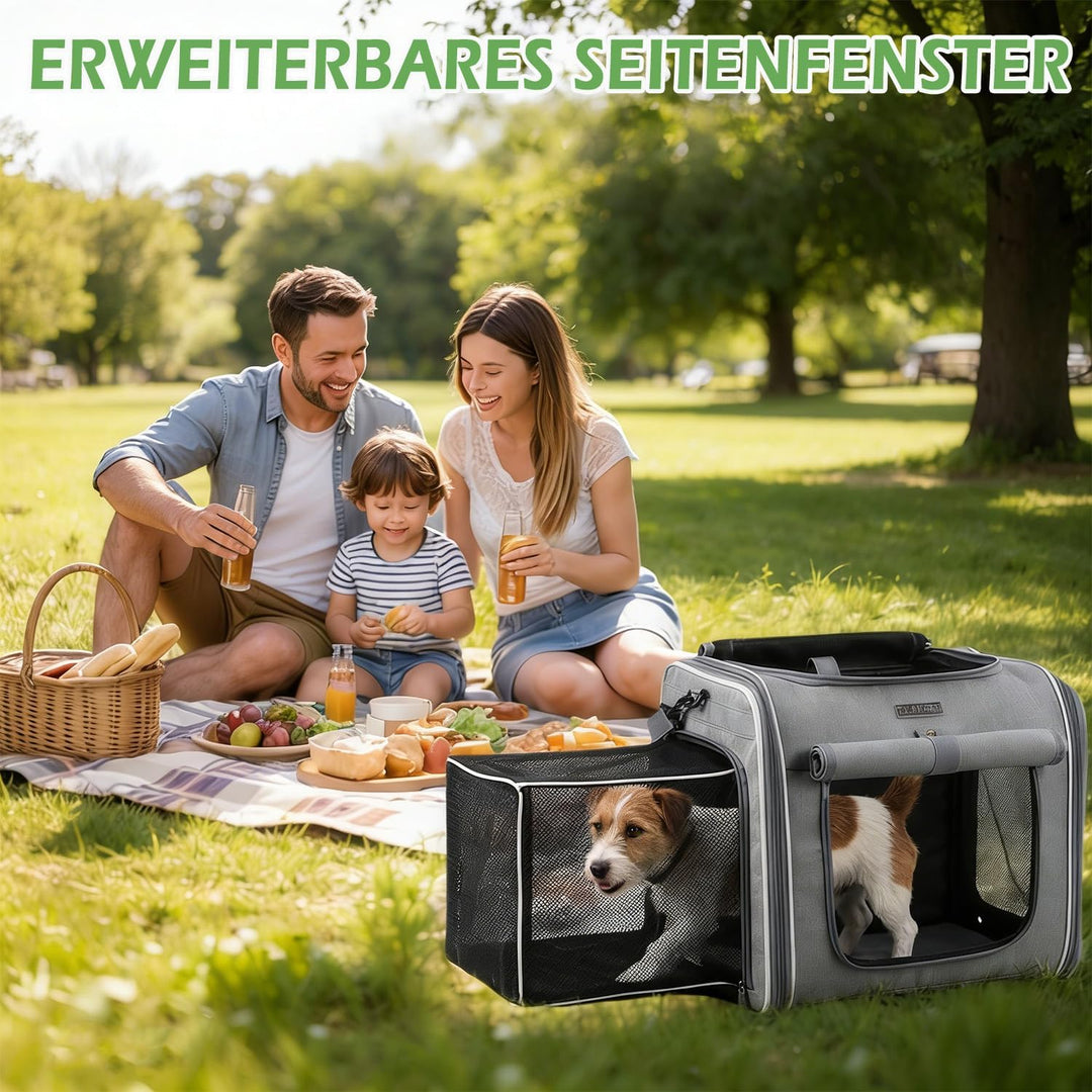 Hundekorb Fahrrad Vorne, 4-in-1 Erweiterbare Rucksack Fahrradkorb Hund, Hundefahrradkorb Vorne atmun