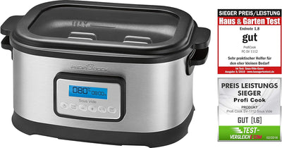 Profi Cook SV-1112 ProfiCook Sous Vide – Schongarer Topf und Vakuum für Küche Kochen bei niedrigen T