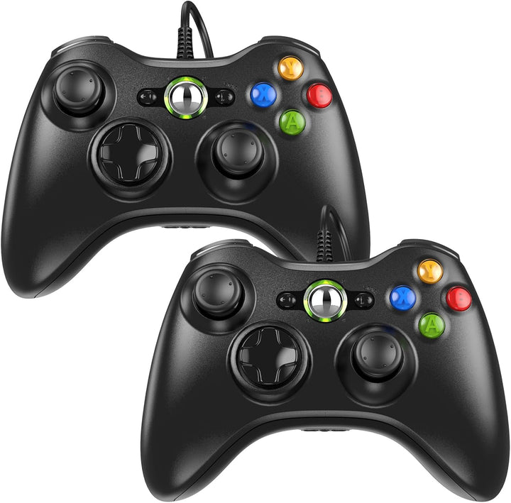 Diswoe Controller 2er Pack für PC Xbox 360, PC Controllers 2er Pack Wired USB Gamepad mit Kabel Joys