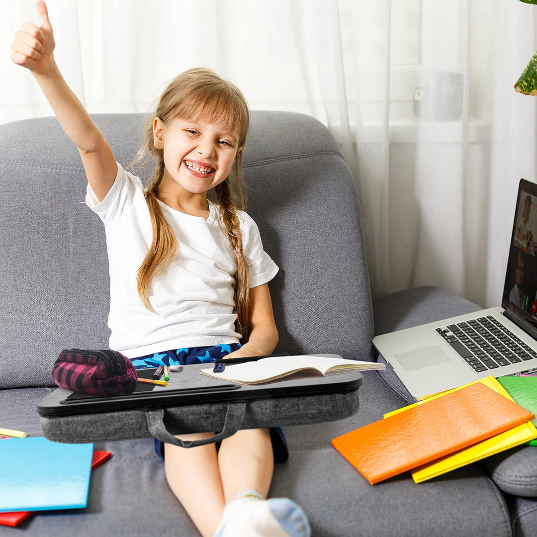 Duronic DML422 Laptopständer | Ergonomischer Laptop Tisch mit Kissen | Laptop Halterung mit Schaumst
