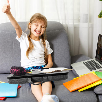 Duronic DML422 Laptopständer | Ergonomischer Laptop Tisch mit Kissen | Laptop Halterung mit Schaumst