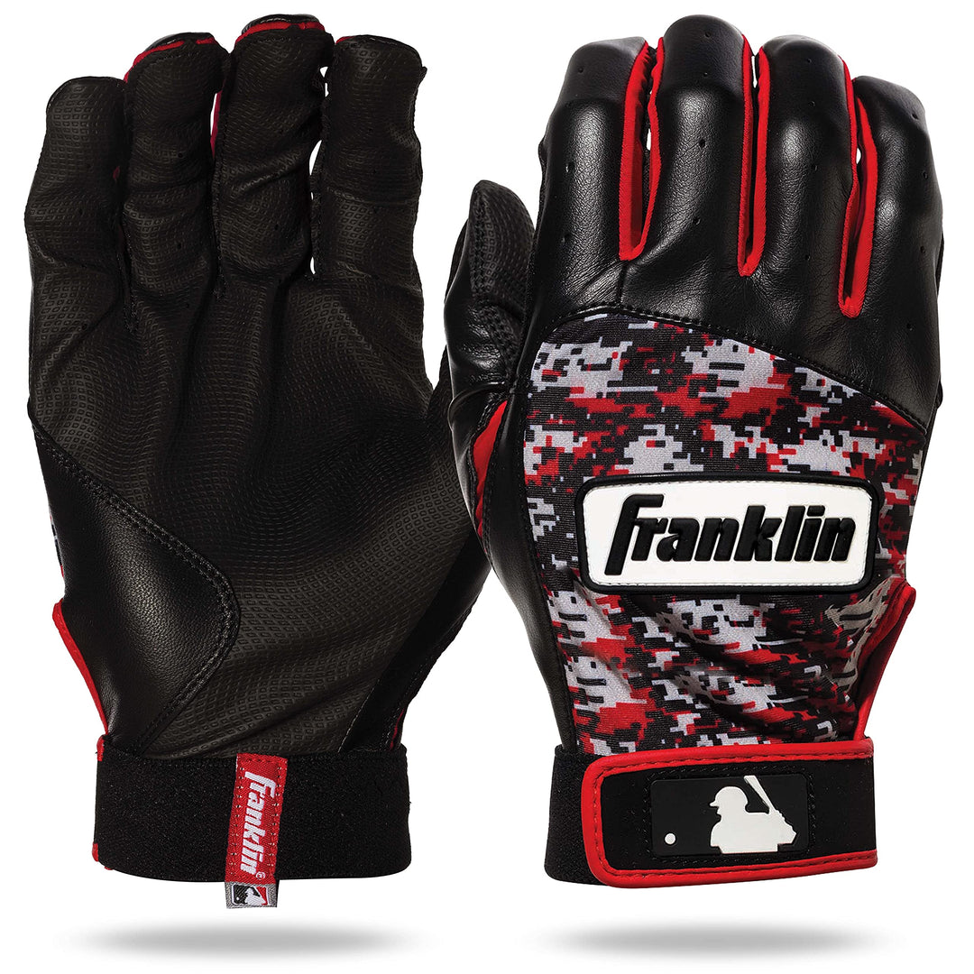 Franklin Sports MLB Digitek Baseball-Schlaghandschuhe Gray/Black/Red Digi Youth S, Gray/Black/Red Di