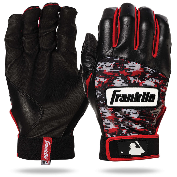 Franklin Sports MLB Digitek Baseball-Schlaghandschuhe Gray/Black/Red Digi Youth S, Gray/Black/Red Di