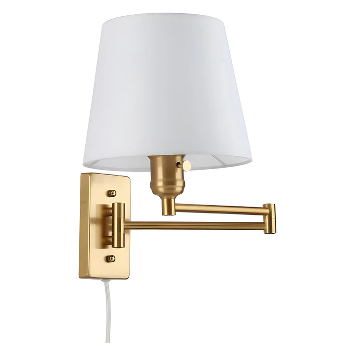 B·LED BARCELONA LED BarcelonaLED Moderne nordische Chrom-Wandleuchte mit Gelenkarm, Stecker, Kabel u