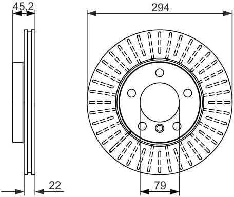 Bosch BD1557 Bremsscheiben - Vorderachse - ECE-R90 Zertifizierung - zwei Bremsscheiben pro Set