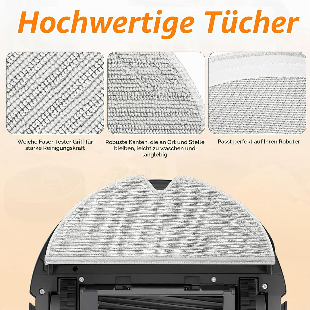 DrRobor Ersatzteile Zubehörset für Roborock Q8 Max+/Q5 Pro+/Q5 Max+/Q5 DuoRoller+ Staubsauger,2 Haup