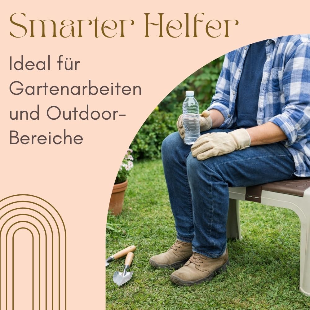 2in1 Hocker Kniekissen Kniebank Garten Bank Sitzhocker Gartenkniebank Stauraum