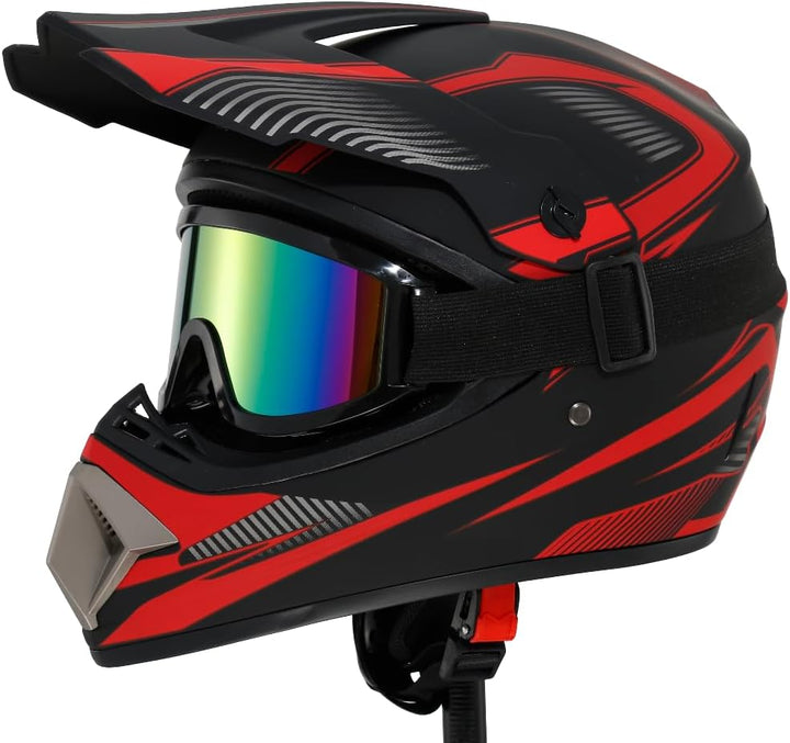 Motocross Helm Motorrad Helm DOT Downhill Fullface Helm Unisex Jugend Renn Motocross Fahrradhelm Off