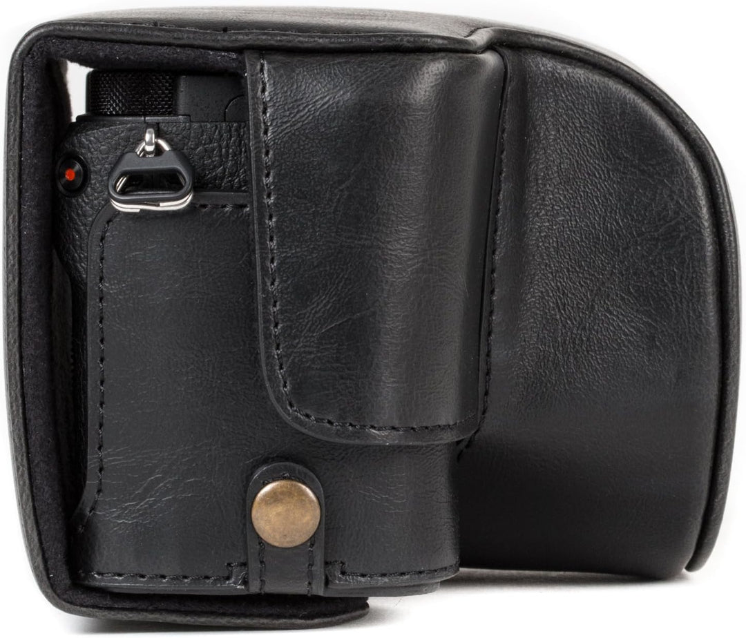 MegaGear Sony Alpha A6500 (16-50 mm) Ever Ready Leder Kamera-Case mit Trageriemen und Batteriezugang