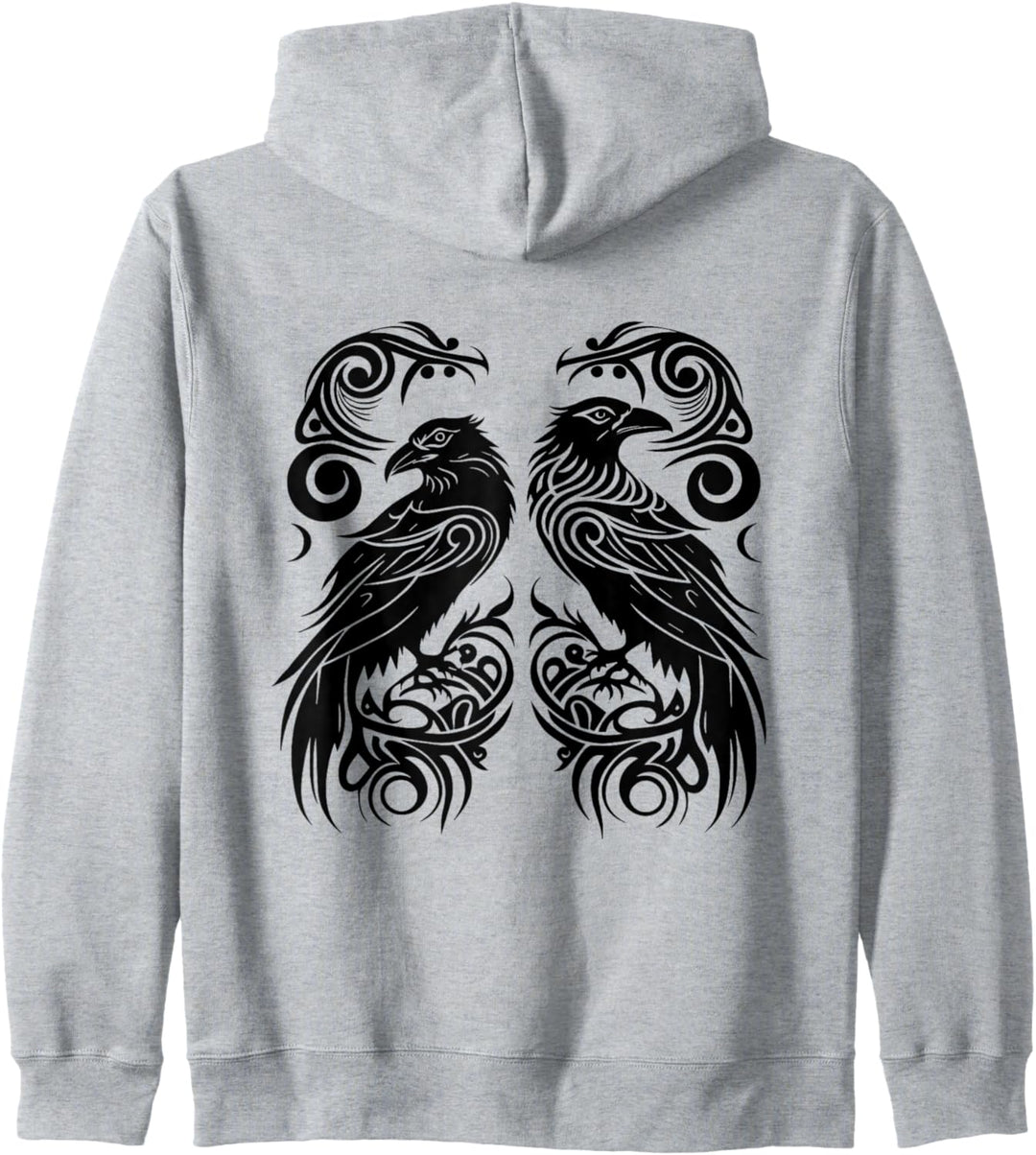 Odin Raben Nordische Mythologie Wikinger Keltisch Vogel Tier Kapuzenjacke