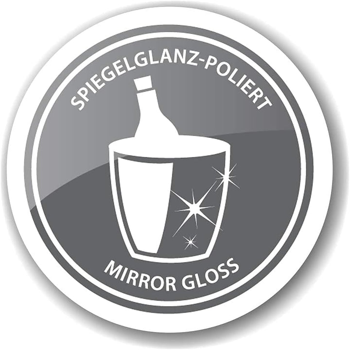 EDZARD Flaschenkühler Nebraska, Höhe 20 cm, Durchmesser 12 cm, für 1 Flasche, doppelwandig, Edelstah