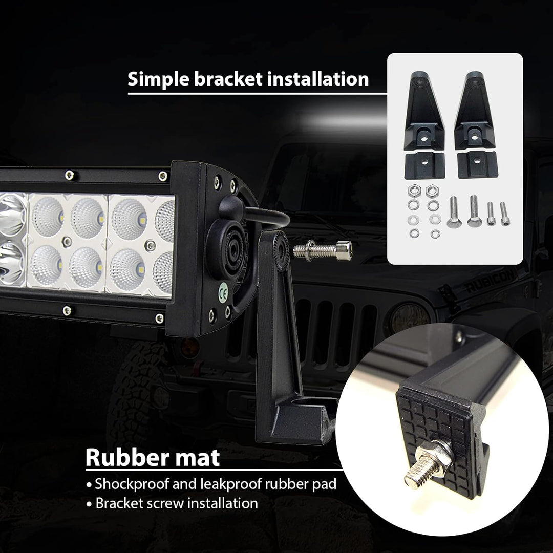 AUXTINGS 81,3 cm 180W Nebelscheinwerfer Gebogene LED-Lichtleiste Flutlicht und Strahler für Geländew