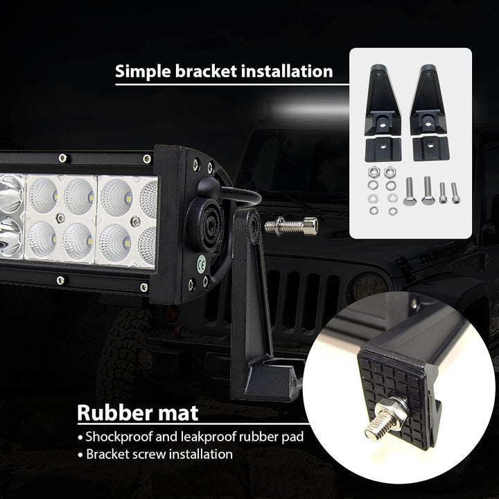 AUXTINGS 81,3 cm 180W Nebelscheinwerfer Gebogene LED-Lichtleiste Flutlicht und Strahler für Geländew