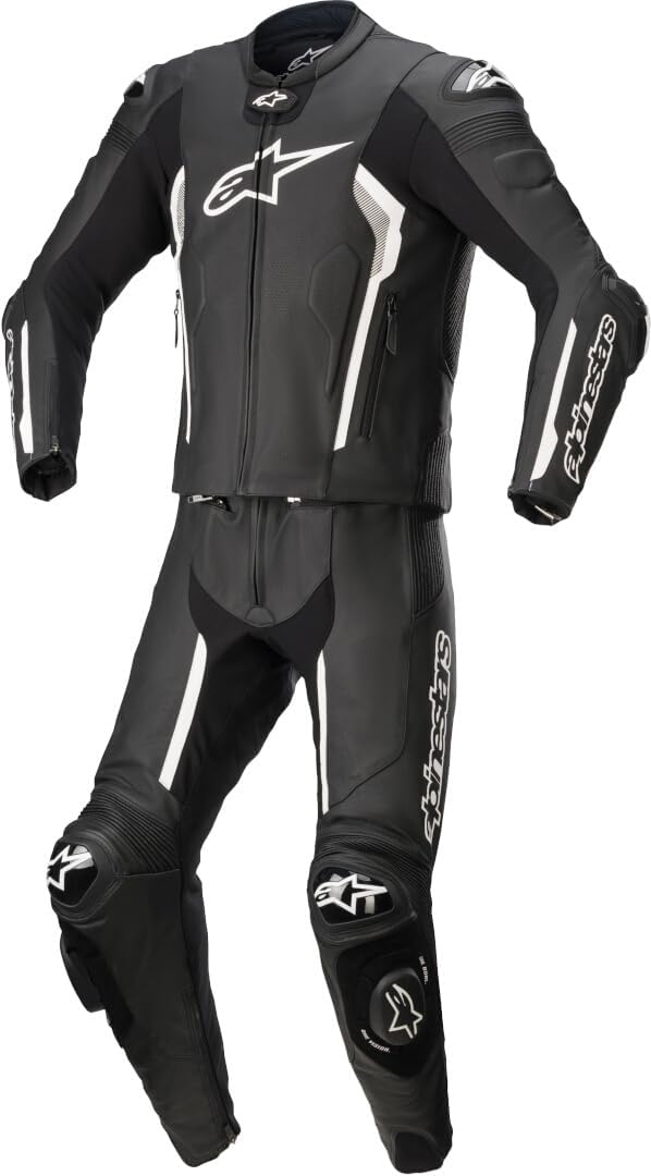 Alpinestars Missile V2 2-Teiler Motorrad Lederkombi (Black/White,52)
