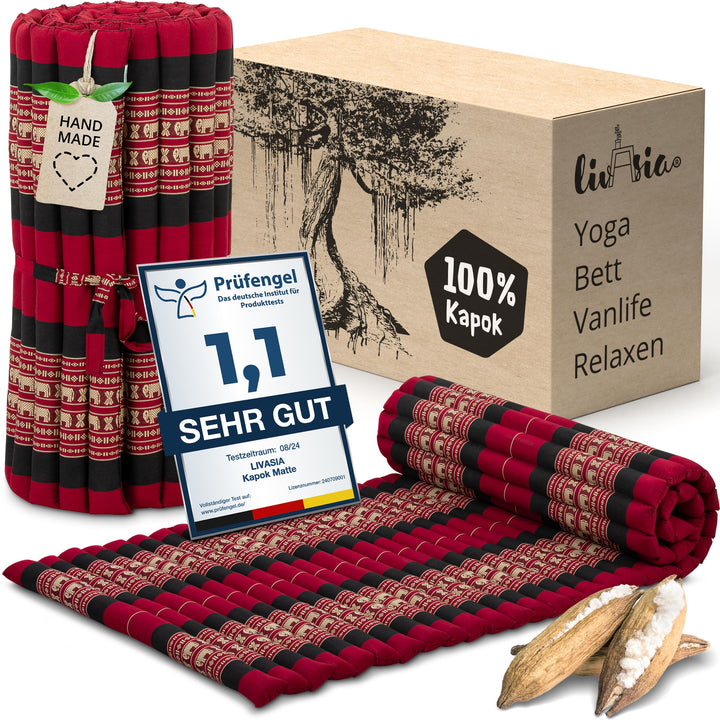 livasia Rollmatte Rollmatratze L-200x110x4,5cm, Gästebett Gästematratze 1 Person, Reisebett Kofferra