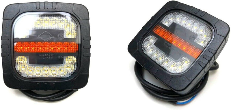 MelTruck® 2x LED Positionsleuchte mit Blinker E9 LKW Anhänger Traktor Schlepper Bagger NEU