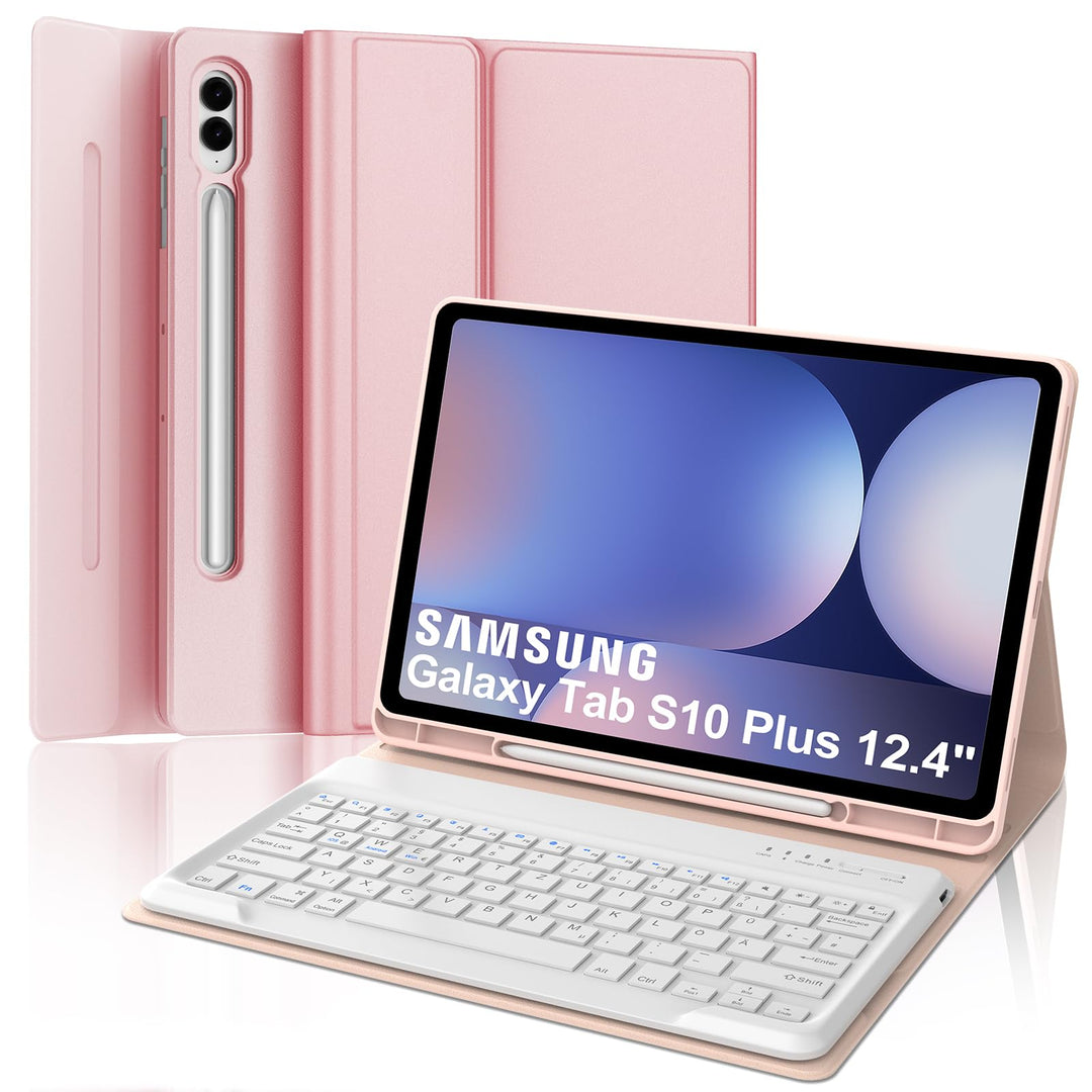 IVEOPPE Tastatur für Samsung Galaxy Tab S10+/S9FE+/S9+, Hülle Tastatur Kompatibel mit Samsung Tab S9