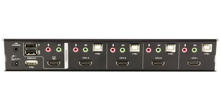 Aten CS1794 KVMP 4-fach Switch (4-polig, 4x HDMI, 4x USB), Silber
