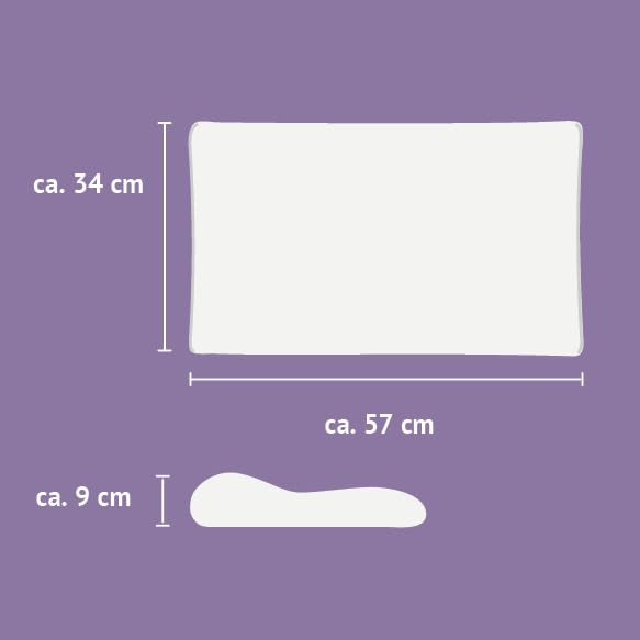 Träumeland T065101 Kinderkissen Premium - atmungsaktives und mitwachsendes Kissen, Polyester, für gl