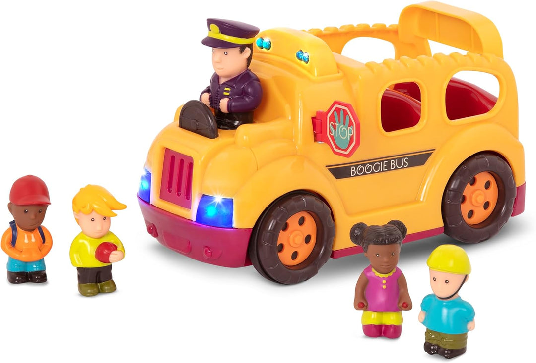 B. toys by Battat – Boogie Bus – Interaktiver Schulbus mit 5 Figuren, Lichtern und Tönen für Kinder