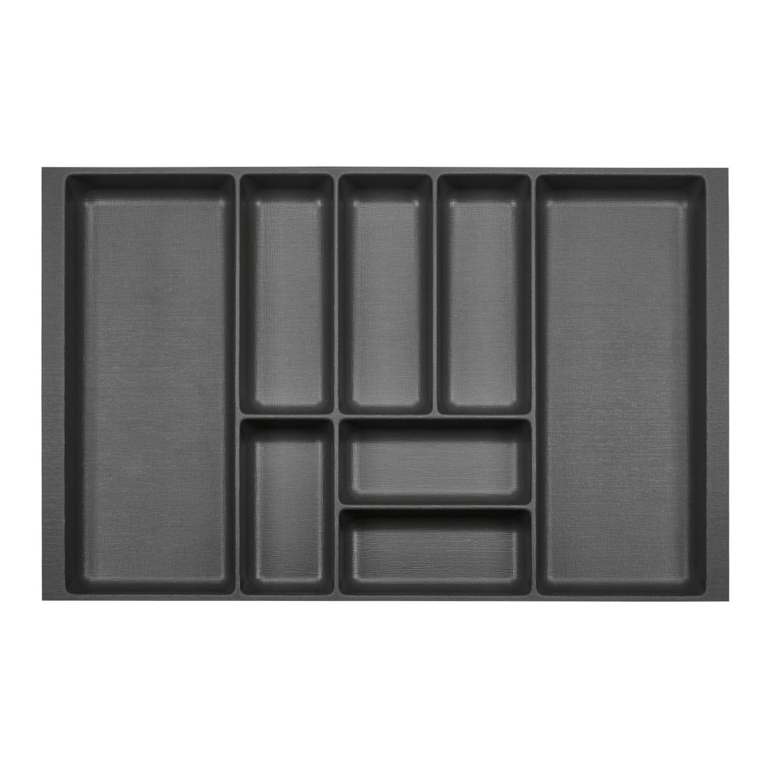 ORGA-BOX 2 Besteckeinsatz Tiefe: 461 x Breite: 709 mm anthrazit mit Canvas Struktur für 80er Nobilia