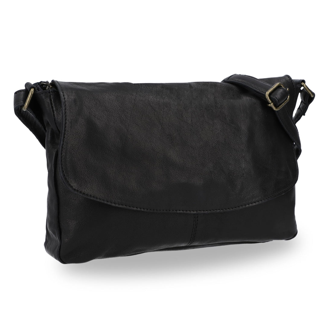 Gusti Handtasche Leder - Maisie Damen Handtasche Schultertasche Umhängetasche Ledertasche klein Schw