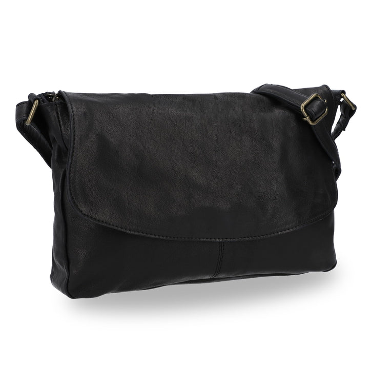 Gusti Handtasche Leder - Maisie Damen Handtasche Schultertasche Umhängetasche Ledertasche klein Schw
