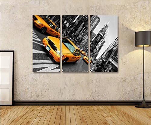 islandburner Bild Bilder auf Leinwand Yellow Cabs NYC Taxi New York City 3p XXL Poster Leinwandbild