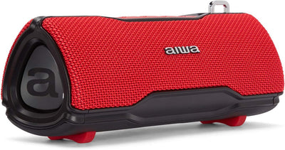 AIWA BST-500RD: Stereo-Bluetooth-Lautsprecher, TWS, tragbar, rot, geeignet für Android oder iPhone