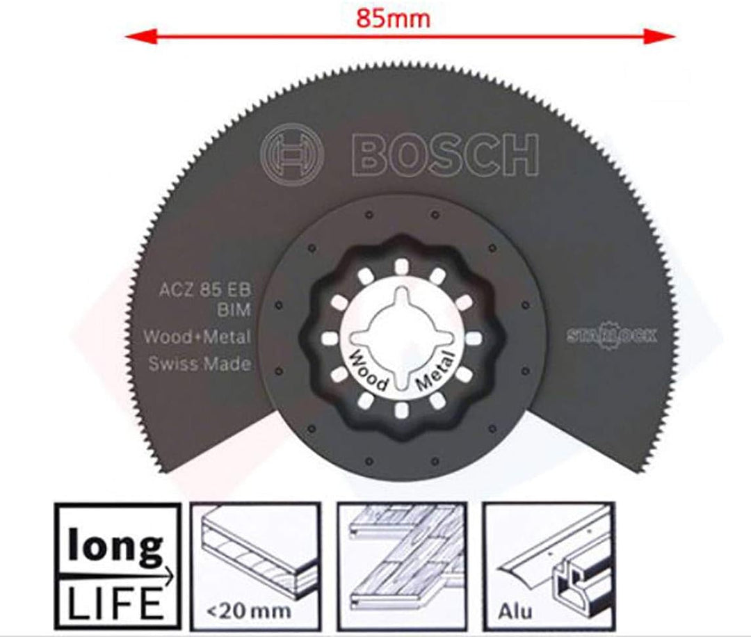 Bosch Professional 5 tlg. Starlock Carbide Tauchsägeblatt/Segmentsägeblatt Set (für Holz und Metall,