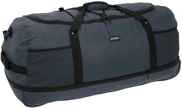 New Rebels Newark Navy Blau 3 Rolls Reisetasche - 130L erweiterbare Tasche mit Tragegriffen Und Reis