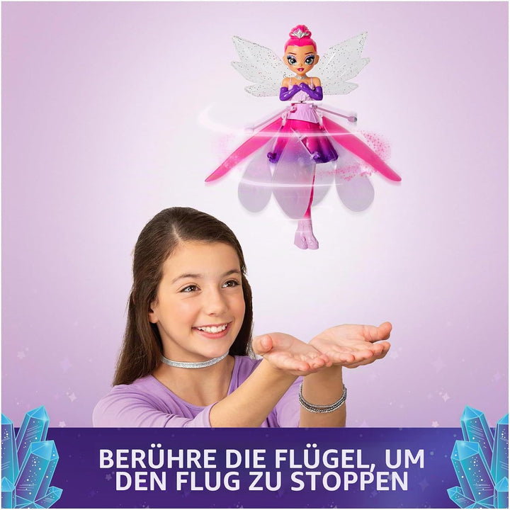 Crystal Flyers, Magical Flying Toy Doll with Crystal Wings, Girls Gifts, Interactive Kids Toys for G