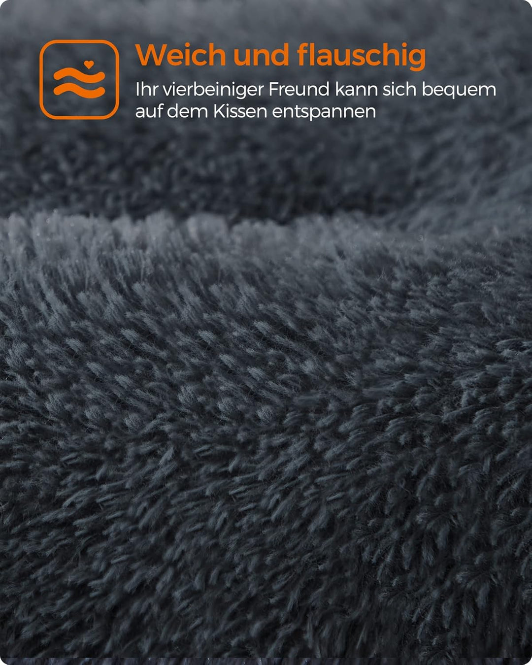 Feandrea Hundebett, Hundekissen, Flauschige Hundematte, Langer Plüsch, 110 x 73 cm, weiche Polsterun
