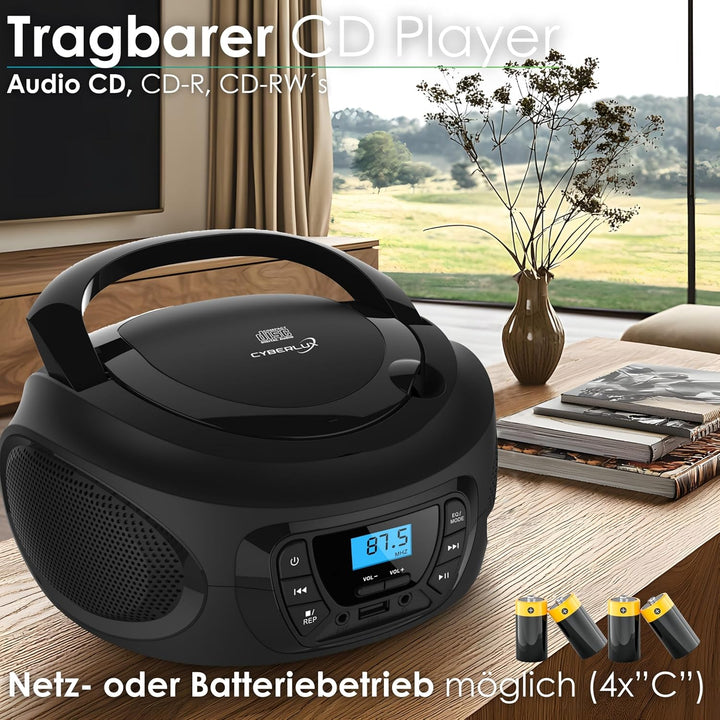 ragbarer CD-Player | | CD/CD-R | USB | FM Radio | AUX-In | Kopfhöreranschluss | Kinder Radio | Boomb