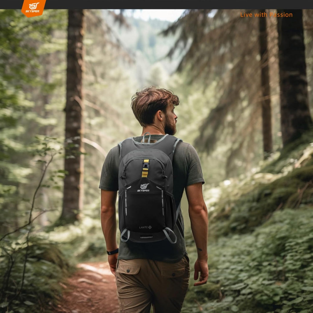 SKYSPER Wanderrucksack 15L Rucksack Klein Tagesrucksack Trekkingrucksack Travel Daypack Wandern Ruck