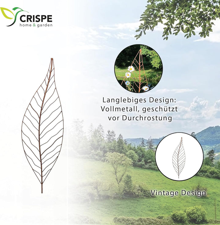 Crispe home & garden Gartenstecker Edelrost - Farn klein | Rankhilfe Gartendeko Höhe 110 cm, Farn Kl